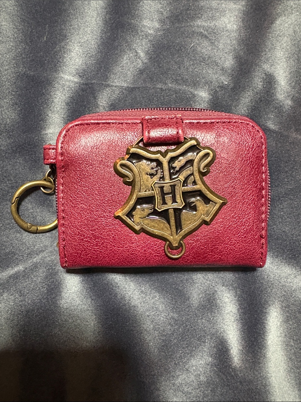 Crest Burgundy Zip Card Wallet